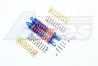 GPM Racing Traxxas Rustler VXL Aluminium Rear Adjustable Shocks 102MM - 14Pcs Set (For 67076-4) Blue