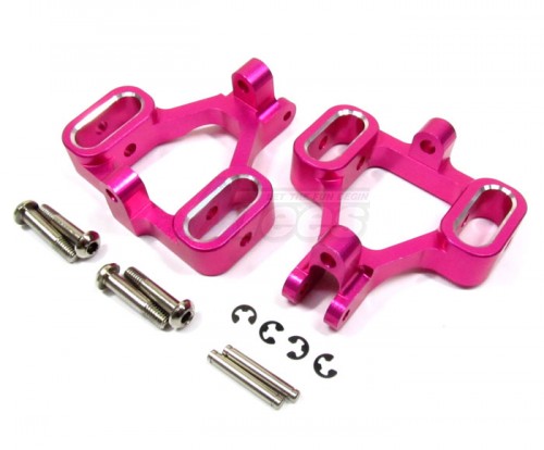 GPM Racing HPI Savage 21 Aluminum Front/rear C-hub With King Pin Screws & Pins & Eclips - 1pr Set (sav, Sax) Pink