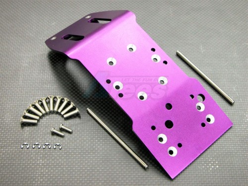 GPM Racing HPI Savage Flux Aluminum Front Skid Plate With Screws & Pins & E-Clips Set (SAV, SAX) Purple