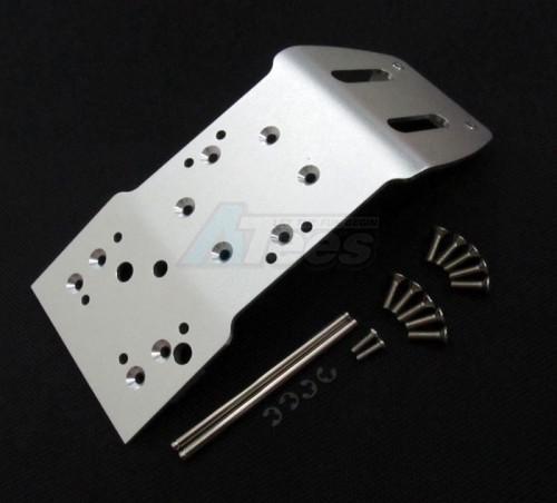 GPM Racing HPI Savage Flux Aluminum Front Skid Plate With Screws & Pins & E-Clips Set (SAV, SAX) Silver