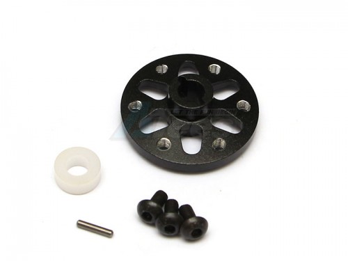 GPM Racing Axial SCX10 Aluminium Spur Grar Adapter - 1 Set Black