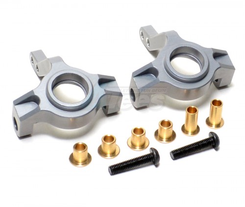 GPM Racing Axial SCX10 Aluminum Front Knuckle Arm - 1pr Set Gun Metal