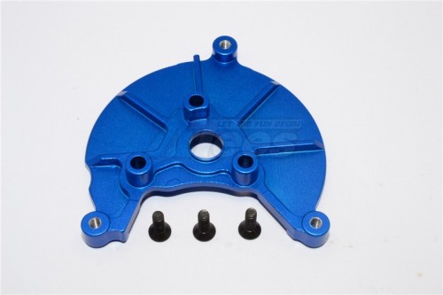 GPM Racing Axial SCX10 Aluminium Transmission Spur Gear Case Cover Plate - 1Pc Set Blue