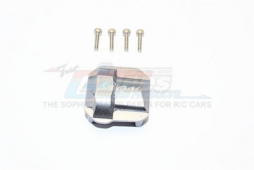 GPM Racing Axial SCX10 II Aluminium Front/Rear Differential Cover 1Pc Set Gun Metal