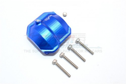 GPM Racing Axial SCX10 II Aluminium Front/Rear Differential Cover With Hole 1Pc Set Blue