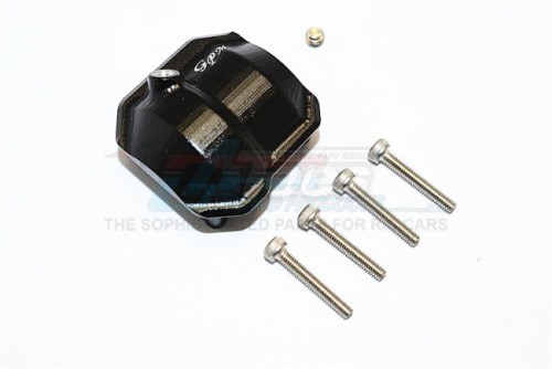 GPM Racing Axial SCX10 II Aluminium Front/Rear Differential Cover With Hole 1Pc Set Black