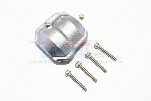 GPM Racing Axial SCX10 II Aluminium Front/Rear Differential Cover With Hole 1Pc Set Gun Metal