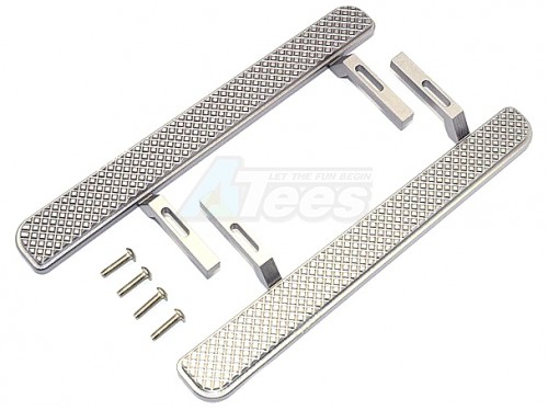 GPM Racing Axial SCX10 II Aluminium Exterior Trail (Diamond Pattern) - 1Pair Set Gun Metal