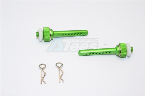 GPM Racing Axial SCX10 Aluminium Front Magnet Body Post Mount - 1Pair Green