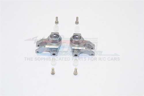 GPM Racing Axial SCX10 II Aluminium Front Knuckle Arm - 1Pr Set Gun Metal