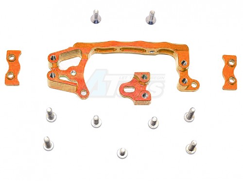 GPM Racing Axial SCX10 II Aluminium Servo Mount - 1Set Orange