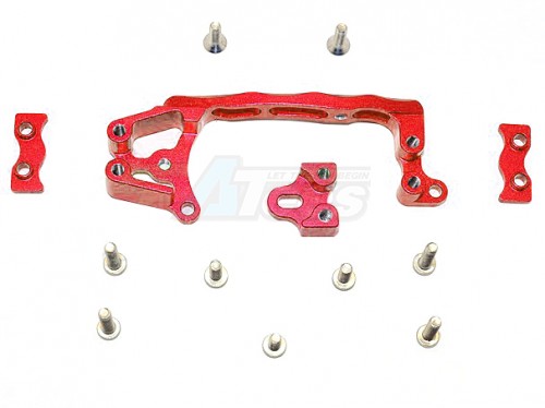 GPM Racing Axial SCX10 II Aluminium Servo Mount - 1Set Red