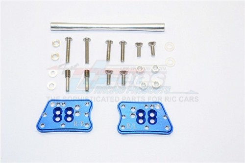 GPM Racing Axial SCX10 II Aluminium Rear Adjustable Mount For Original Shock Tower - 1Pr Set Blue