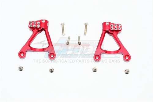 GPM Racing Axial SCX10 II Aluminium Rear Shock Hoops - 1Pr Set Red