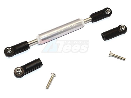 GPM Racing Axial SCX10 II Aluminium Front Adjustable Supporting Link With Changeable Ball Ends - 1Pc Set Gun Metal