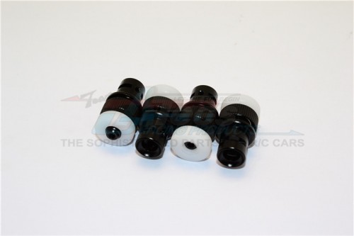 GPM Racing Axial SCX10 II Aluminium Front+Rear Magnet Body Mount - 1Set Black