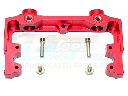 GPM Racing Axial SCX10 II Aluminium Rear Bumper Mount - 1Pc Set Red