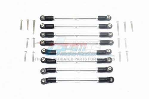 GPM Racing Axial SCX10 II Aluminium Adjustable Upper & Lower Suspension Links - 22Pcs Set (For UMG 10-AXi90075) Silver