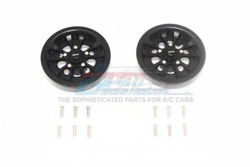 GPM Racing Axial SCX10 II Aluminium Front / Rear 5 Lug Rim - 14Pcs Set (For UMG 10-AXI90075) Black