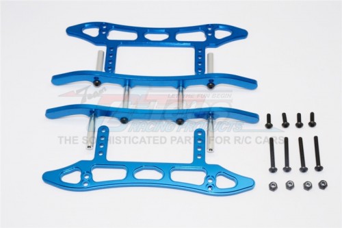 GPM Racing Axial SCX10 Aluminum Chassis Sled Guard - 1Set Blue