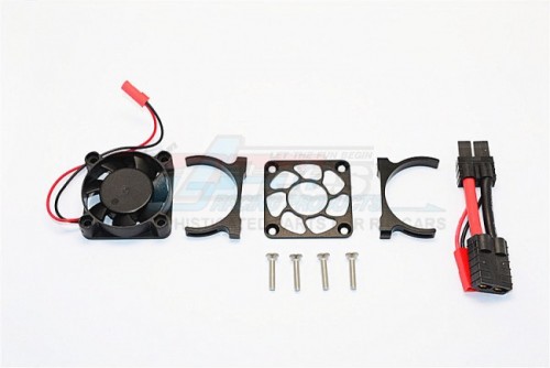 GPM Racing Traxxas Slash 4X4 Aluminium Motor Heatsink With Cooling Fan - 1 Set (For Slash 4X4 Lcg Version) Black