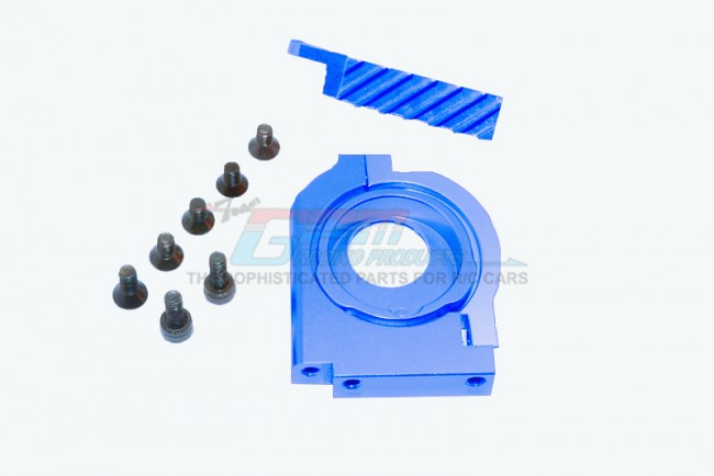 GPM Racing HPI RS4 SPORT 3 Aluminium Motor Heat Sink Mount - 1Set Blue