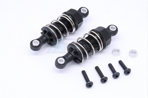 GPM Racing HPI RS4 SPORT 3 Aluminium Front/Rear Adjustable Shocks (50MM) - 1Pair Set Black