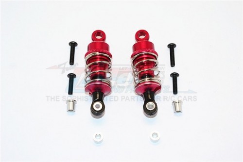 GPM Racing HPI RS4 SPORT 3 Aluminium Front/Rear Adjustable Shocks (50MM) - 1Pair Set Red