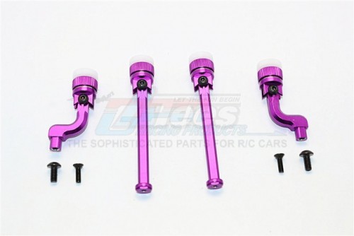 GPM Racing HPI RS4 SPORT 3 Aluminium Front+Rear Magnet Body Mount For Bmw M3 E30 - 1Set Purple