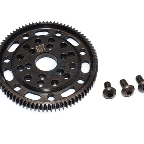 GPM Racing Axial SCX10 Steel #45 Spur Gear 48 Pitch 83T - 1Pc Set Black