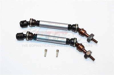 GPM Racing Traxxas Slash 4X4 Steel Aluminium Front Cvd Drive Shaft With 12MMx6MM Wheel Hex - 1Pr Set Gun Metal