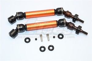GPM Racing Traxxas Slash 4X4 Steel Aluminium Front Cvd Drive Shaft With 12MMx6MM Wheel Hex - 1Pr Set Orange