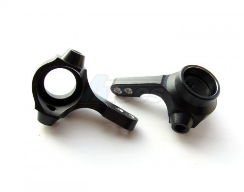 GPM Racing Tamiya TA03-F Aluminum Front Knuckle Arm - 1 Pair (for Ta02, Ta03) Black