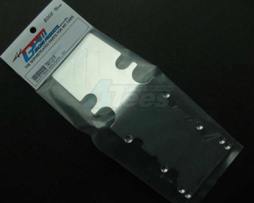 GPM Racing Traxxas T-Maxx Aluminum Rear Skid Plate With Screws Set Silver