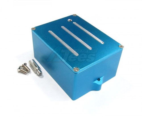 GPM Racing Traxxas T-Maxx Aluminum Receiver Box With Screws - 1set Blue