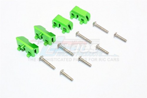 GPM Racing Traxxas Revo Aluminum Front& Rear Completed Servo Mount With Screws - 2prs Set Green