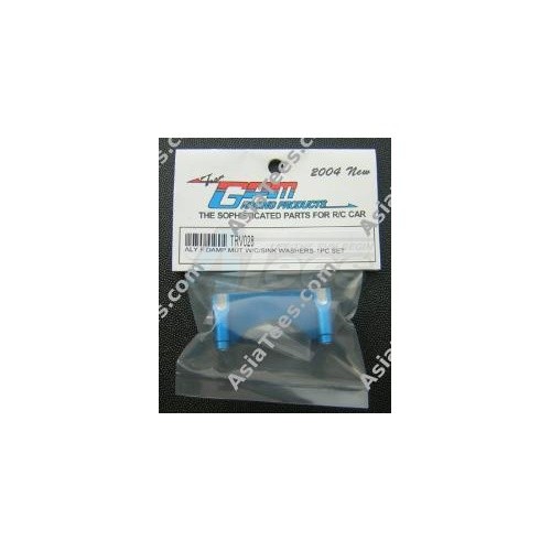 GPM Racing Traxxas Revo Aluminum Front Damper Mount - 2pc Set Blue