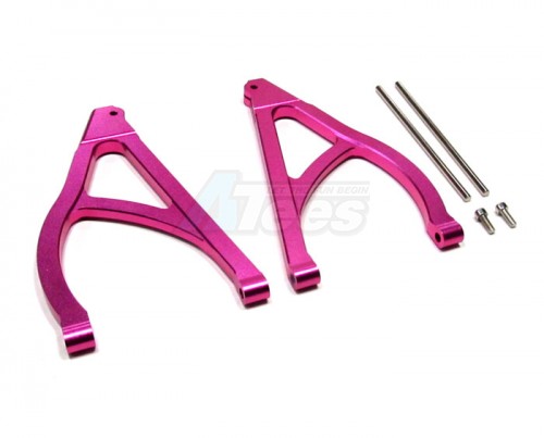 GPM Racing Traxxas E-Revo Aluminum Rear Upper Arm (Sandwich Design With Screws + Pins + Delrin Collars) 1 Pair Pink