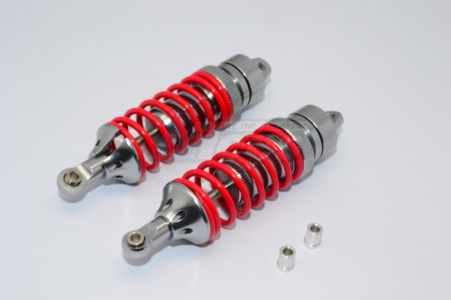 GPM Racing Traxxas Revo Aluminium Front/Rear Adjustable Spring Dampers (85MM)With Aluminium Ball Ends - 1 Pairr Set Silver