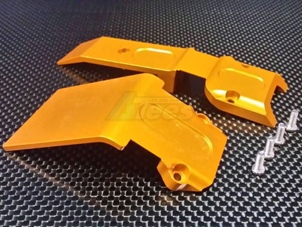GPM Racing Traxxas Revo Aluminum Front Skid Plate With Screws 2 Pieces Set Gold