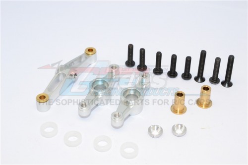 GPM Racing Tamiya TT-02 Aluminum Steering Assembly - 1set Silver