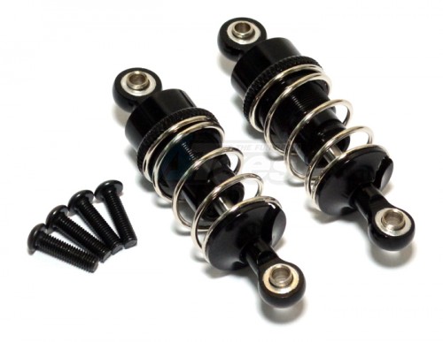 GPM Racing Tamiya TT-02 Aluminum Front/Rear Adjustable Aluminum Ball Top 53MM Damper - 1Pair Black
