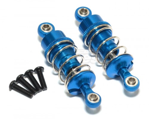 GPM Racing Tamiya TT-02 Aluminum Front/Rear Adjustable Aluminum Ball Top 53MM Damper - 1Pair Blue
