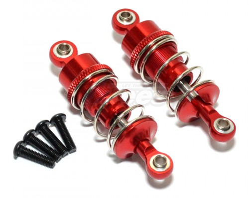 GPM Racing Tamiya TT-02 Aluminum Front/Rear Adjustable Aluminum Ball Top 53MM Damper - 1Pair Red