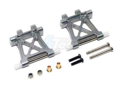 GPM Racing Tamiya TT-02 Aluminum Rear Adjustable Lower Arm - 1pr Gun Metal