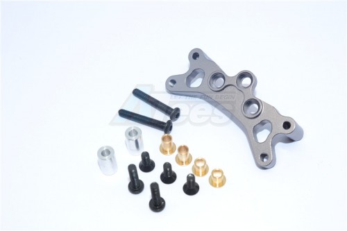 GPM Racing Tamiya TT-02B Aluminium Front Damper Plate - 1Pc Gun Metal
