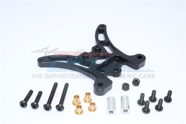 GPM Racing Tamiya TT-02B Aluminum Rear Damper Plate - 1Pc Black