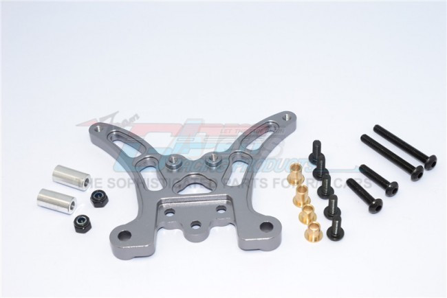 GPM Racing Tamiya TT-02B Aluminum Rear Damper Plate - 1Pc Gun Metal
