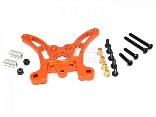 GPM Racing Tamiya TT-02B Aluminum Rear Damper Plate - 1Pc Orange