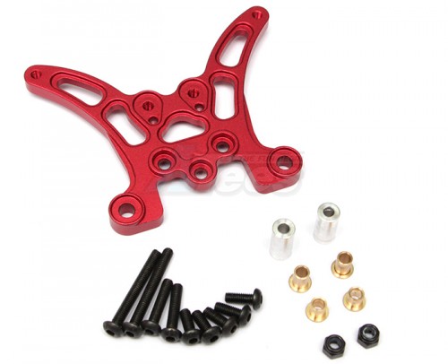 GPM Racing Tamiya TT-02B Aluminum Rear Damper Plate - 1Pc Red